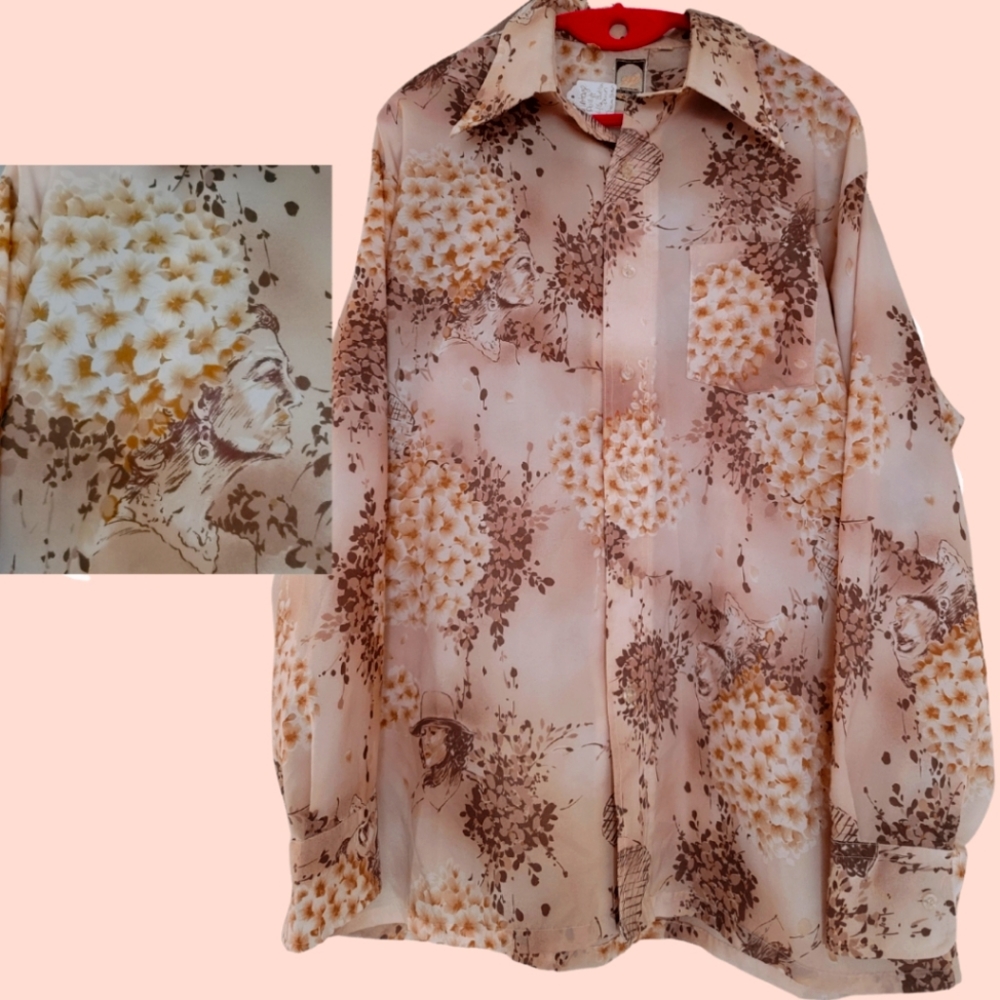 Vintage Disco Button Down Blouse - image 1